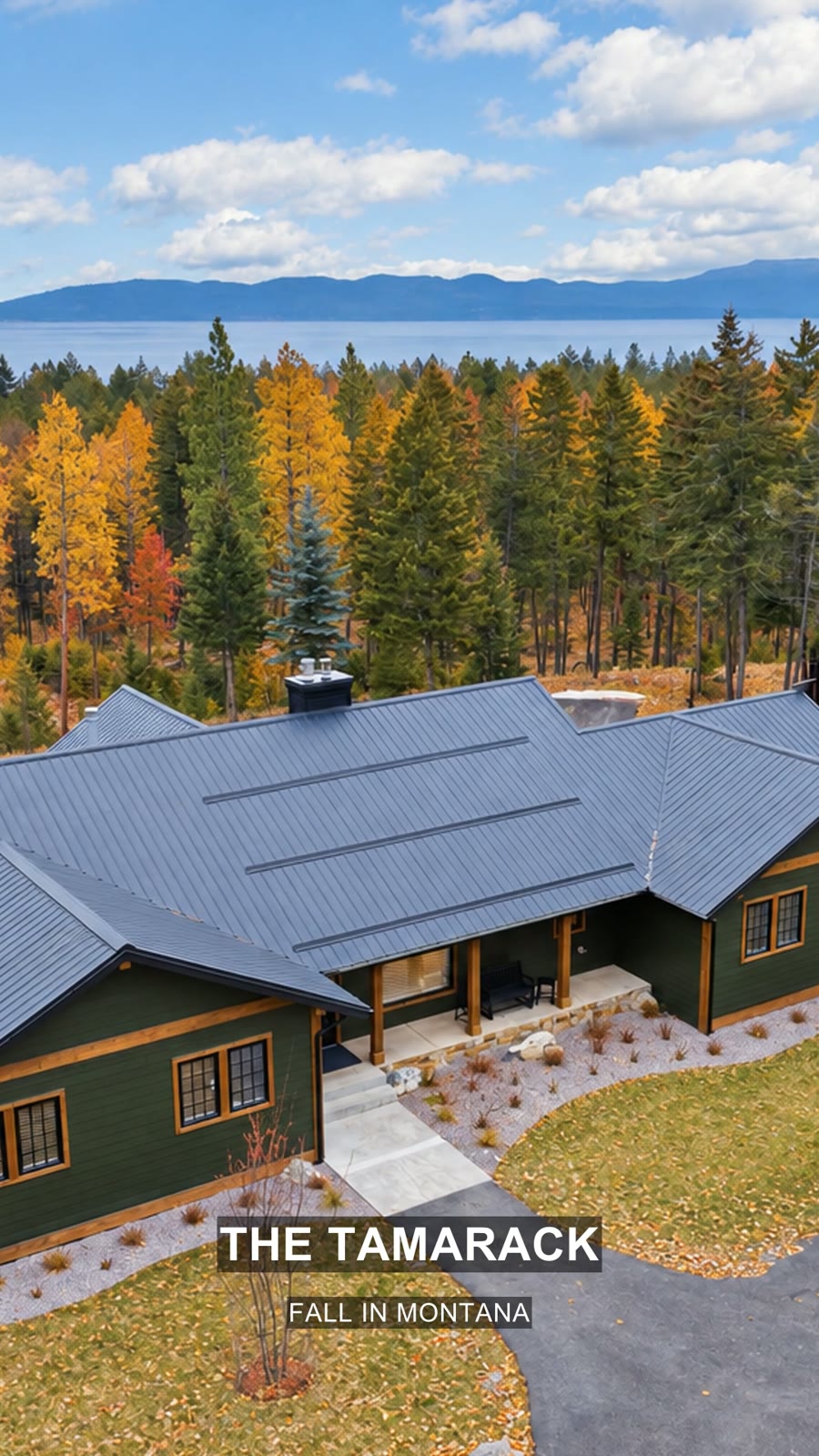 The Tamarack — A fall-season portrait of The Tamarack in Montana's Flathead Valley.